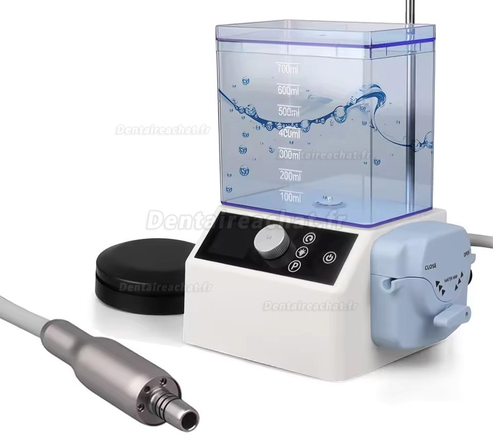 Micromoteur électrique dentaire sans balais avec réservoir d'eau et pompe péristaltique